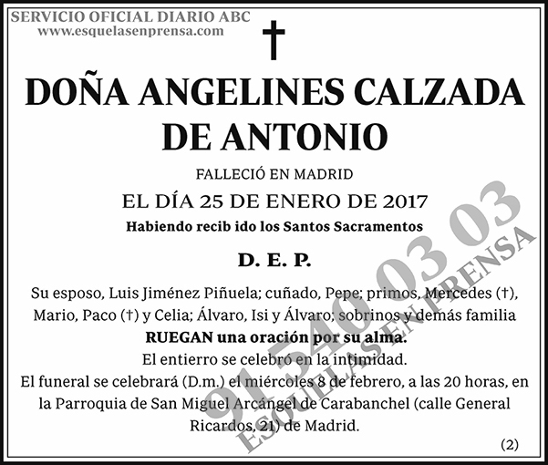 Angelines Calzada de Antonio